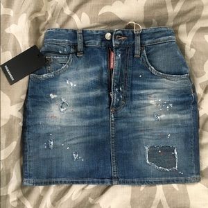 DSQUARED2 Blue denim distressed skirt *brandnew*